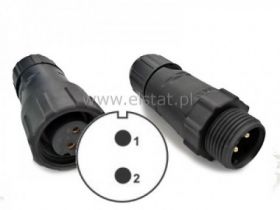 Złącze hermetyczne kpl. (wt+ gn) 2 PIN IP68