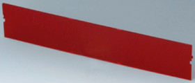Front plate, PC, (W x H) 42 x 206 mm, red/transparent, B6606480
