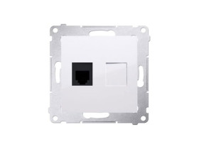 SIMON 54 Gniazdo telefoniczne 2xRJ12 białe DT1.01/11 KONTAKT SIMON