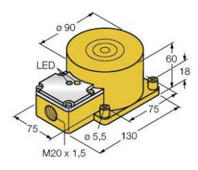 Turck Czujnik indukcyjny nie podtynkowy NI60-K90SR-FZ3X2