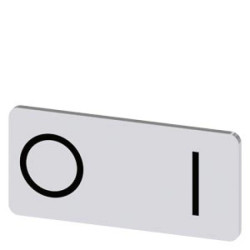 Etykieta samoprzylepna 12,5x27mm srebrna czarna inskrypcja /O I/ SIRIUS ACT 3SU1900-0AC81-0QG0 /10szt./