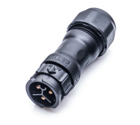 Złącze wielostykowe przemysłowe 3-pinowe Montaż na kablu Wtyczka Amphenol Industrial