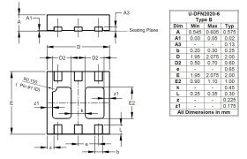 MOSFET N/P-kanałowy-kanałowy 5,3 A U-DFN2020-6 30 V