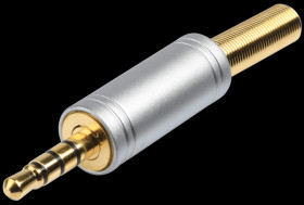 1103088 Pearlchrome audio plug, 3,5mm 4-pol.