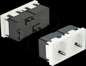 81322 Easy 45 Grounding contact socket double 45°, 45 x 45 mm 5 pieces