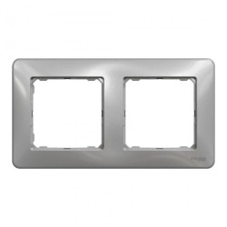 Ramka 2-krotna, srebrne aluminium, Sedna Design SDD313802