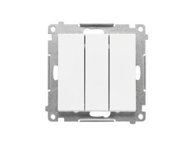 SIMON 55 Wyłącznik potrójny z podświetleniem LED szybkozłącza biały mat TW31L.01/111 KONTAKT SIMON