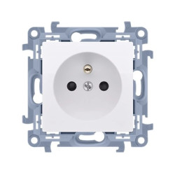 Simon 10 Gniazdo pojedyncze z/u białe 16A 250V IP20 CGZ1.01/11