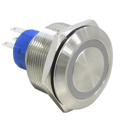 Nasadka przełącznika Chwilowy SPDT średnica wycięcia 25.2mm, montaż panelowy RS PRO