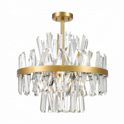 Lampa kryształowa przy sufitowa glamour do salonu CONSTANTINOPLE złoty stelaż, 8*G9 - C0567-08C-7GAC Zuma Line