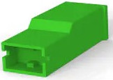 Insulating housing for 6.35 mm, 1 pole, PA, UL 94V-2, green, 154719-5