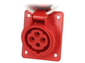 Złącze zasilające 3-fazowe AC, gniazdo żeńskie, 16A/400VAC 4142-6F8