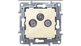 Niloe Gniazdo Tv-Rd-Sat Przelot 14Db Krem