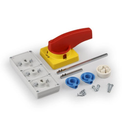 Mechanizm 1-0-2 z żółto-czerwonym pokrętłem oz. I, 0 OFF, II KK102.7RY12