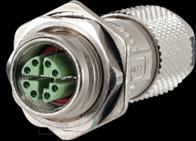 Bushing M12, 8-pin, for field assembly