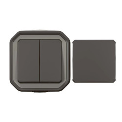 NOWE PLEXO 55 Łącznik typ transformer komplet natynkowy 10 AX - 250V AC antracyt 069789L