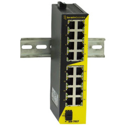 Brainboxes SW-7717 Hardened Industrial 14x 10/100, 2x1G &amp; 1xSFP Ethernet Switch