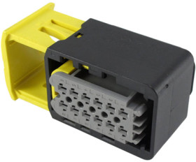 Socket, unequipped, 12 pole, straight, 2 rows, black, 2-1703639-1