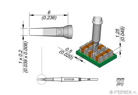 Grot C115125 do rączek JBC NT115, AN115 i NP115