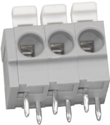 PCB terminal, 3 pole, pitch 5 mm, AWG 20-12, 24 A, push-in cage clamp, gray, 804-103