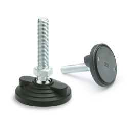 Stopka regulowana M10 średnica 80mm długość gwintu 131mm 1600daN 15° Elesa