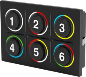 EAO Series 09 Rugged Keypad 6PB, J1939, Screw-in &amp;Clip - in, RGB, LoadDump B