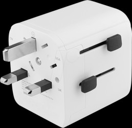 263521 Travel adapter, USA, UK, Australia and Euro plugs