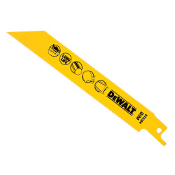 DEWALT DT2384-QZ Bi Metal Sabre Blade for Metal Pipes &amp; Profiles 152mm Pack of 5