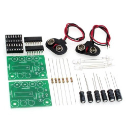 Kolorowa migotka LED z dwoma generatorami CMOS 40106 - KIT AVT 754