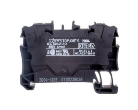 Złączka szynowa 2-przewodowa 4mm2 czarna 2004-1205 TOPJOBS