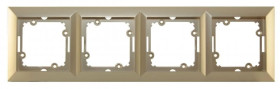 OPAL Ramka poczwórna metalizowany piaskowy Ra-4Op