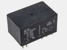 Przekaźnik mocy 24V dc DPDT TE Connectivity, montaż PCB 350Ω Otwór przezierny