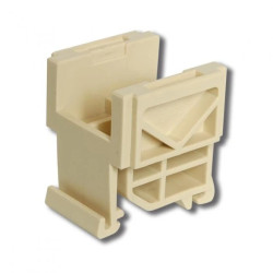 Uchwyt z tworzywa do mocowania na listwie DIN TS 35 (beżowy)