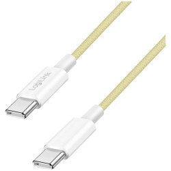 LogiLink CU0353 USB-C cable USB 2.0 plug Yellow 1 m