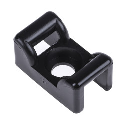 Uchwyt opaski kablowej do opasek 8mm długość 25mm szerokość 14,5 mm średnica otworu 6.5mm HellermannTyton Czarny