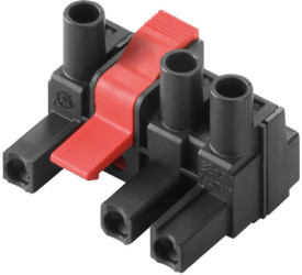 Socket header, 3 pole, pitch 7.62 mm, straight, black, 1173510000