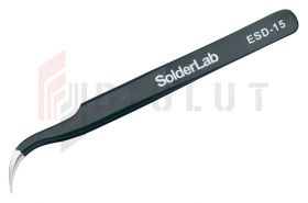 Pinceta antystatyczna ESD SL-15 odgięta SolderLab