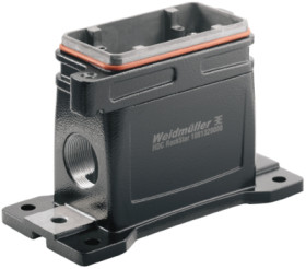 Surface mount housing, size B24, die-cast aluminum, M40, angled, screw locking, IP66/IP68, 1081410000