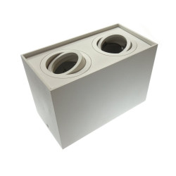 Oprawa sufitowa KALA 2x biała ruchoma kwadratowa