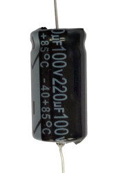 Kondensator 220μF 100V dc Osiowy, Otwór przelotowy RS PRO 13 x 32mm
