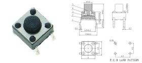 MICROSWITCH TYP23 TS06-050 6,0x6,0mm, wysokość 5,0 mm (1,0mm) (10 SZTUK)