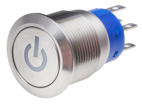 Nasadka przełącznika Zatrzaskowy DPDT średnica wycięcia 19mm, montaż panelowy RS PRO