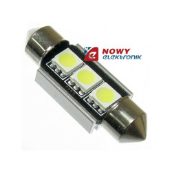 Dioda LED C5W 36mm 3xSMD5050 CAN CANBUS żarówka Biała 12V