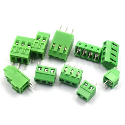 ARK 2-pin 2.54 mm Terminal Block Connector - for PCB Mounting - Green - DG308 - KF120 - 10 pcs.