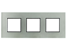 DANTE Ramka 3 potrójna perłowy biały chrom 4504183 KOS