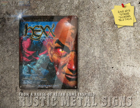 Vintage Looking PC DOS Game Hexx Box Artwork Metal Sign [619]