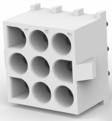 Pin header, 9 pole, pitch 6.35 mm, straight, natural, 350835-1