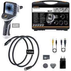 Laserliner 082.242A Endoscope Probe 9mm 1.5m LED Zoom USB-C SD slot