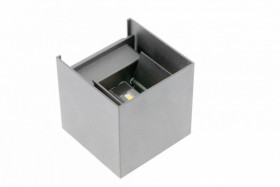 Oprawa LED MISSOURI-K, 7W,540lm,AC220-240V,50/60 Hz,PF0,5,Ra80,IP54,IK08,4000K,kwadrat,szary