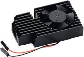 Radiator z aluminium z wentylatorem dedykowany dla Raspberry Pi 4B